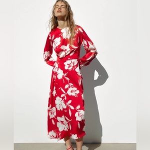 ZARA FLORAL PRINT DRESS. SIZE SMALL